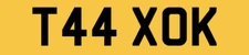 TAXES TAX TAXI TAXES NUMBER PLATE PRIVATE REGISTRATION T44 XOK PERSONAL CAR REG