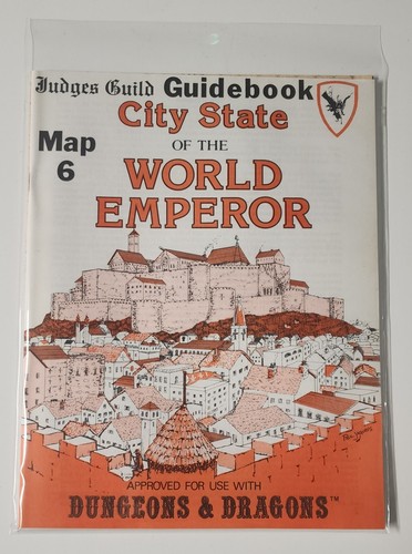 x1 City State of the World Emperor Guidebook Map 6 - Judges Guild 1982 W/ 2 Maps - Picture 2 of 10