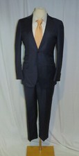 Suitsupply Sienna Vitale Solid Blue Two Button Suit 34R