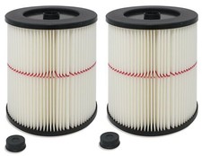 2 General Purpose Cartridge Filters Compatible with Craftsman Red Stripe Vacuums