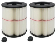 2 General Purpose Cartridge Filters Compatible with Craftsman Red Stripe Vacuums