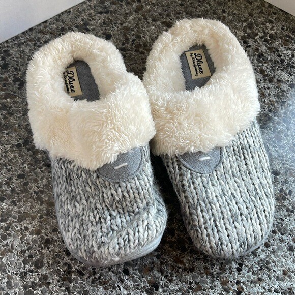 SAOLA NUOVE con difetto (suola gialla) Dluxe Dearfoams ciabatte donna taglia Large 9 10