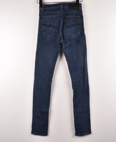 Jeans Nudie High Kai Org. Jeans donna blu scuro elasticizzato taglia 25/32 - Foto 4 di 7