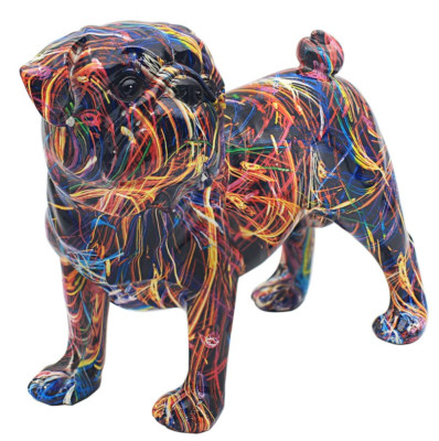 Graffiti Style Neon Supernova MOPS Skulptur Ornament Geschenk | Resin