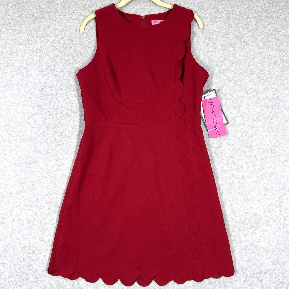 「希少」Betsey Johnson 赤 サテン ミニドレス 希少」Betsey Johnson 赤 サテン ミニドレス