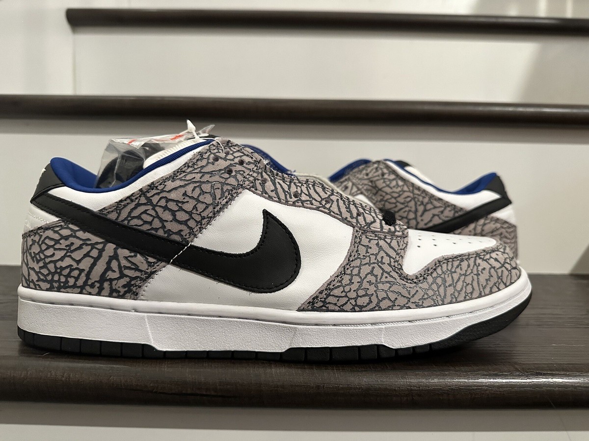 Size 13 - Nike SB Dunk Low Pro x Supreme White Cement 2002 | eBay