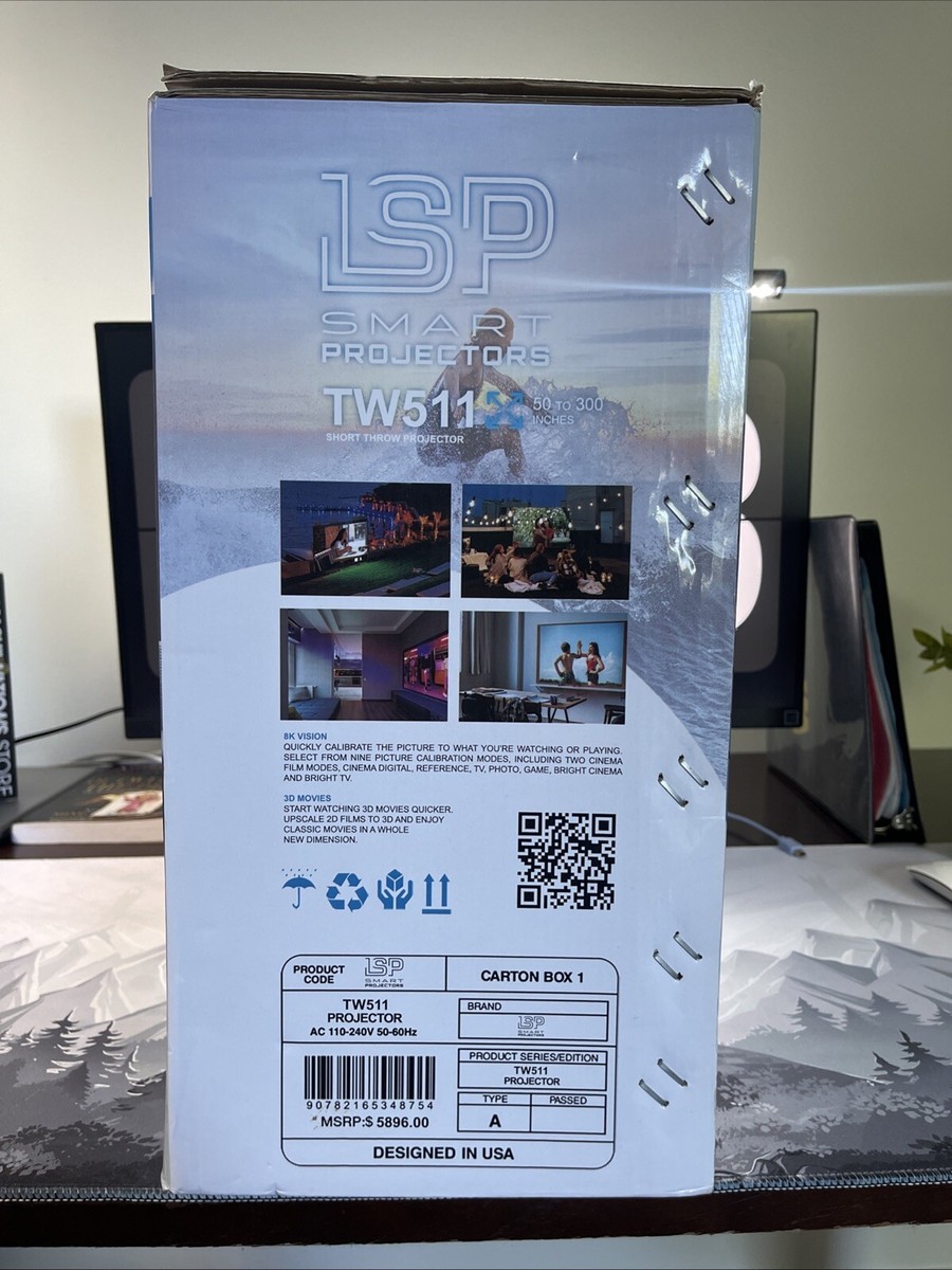 LSP Smart Projectors TW511 ULTRA HD 8K + 3D Ready For Video