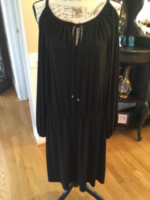 Michael Kors Cold Shoulder Black Dress Size 1X
