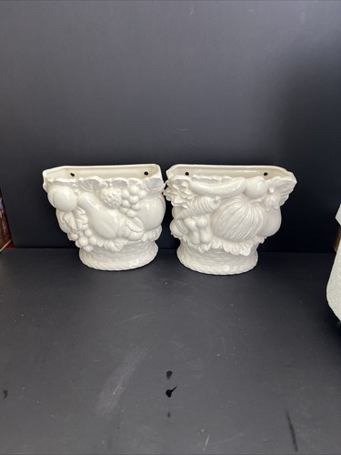 PAIR OF WALL SCONCE/VASES CERAMIC 6X6 PERFECT FOR KITCHEN (442) - Picture 13 of 16