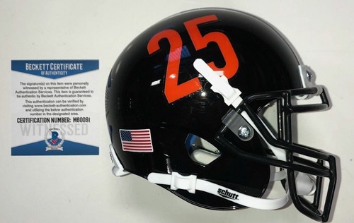 FRANK BEAMER SIGNED VIRGINIA TECH HOKIES 25 LIMITED MINI HELMET BECKETT COA - Picture 2 of 3