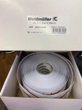 *  LOT OF 1500 / PARTIAL ROLL  Weidmuller 2526110000 White Standard Label 0.45"