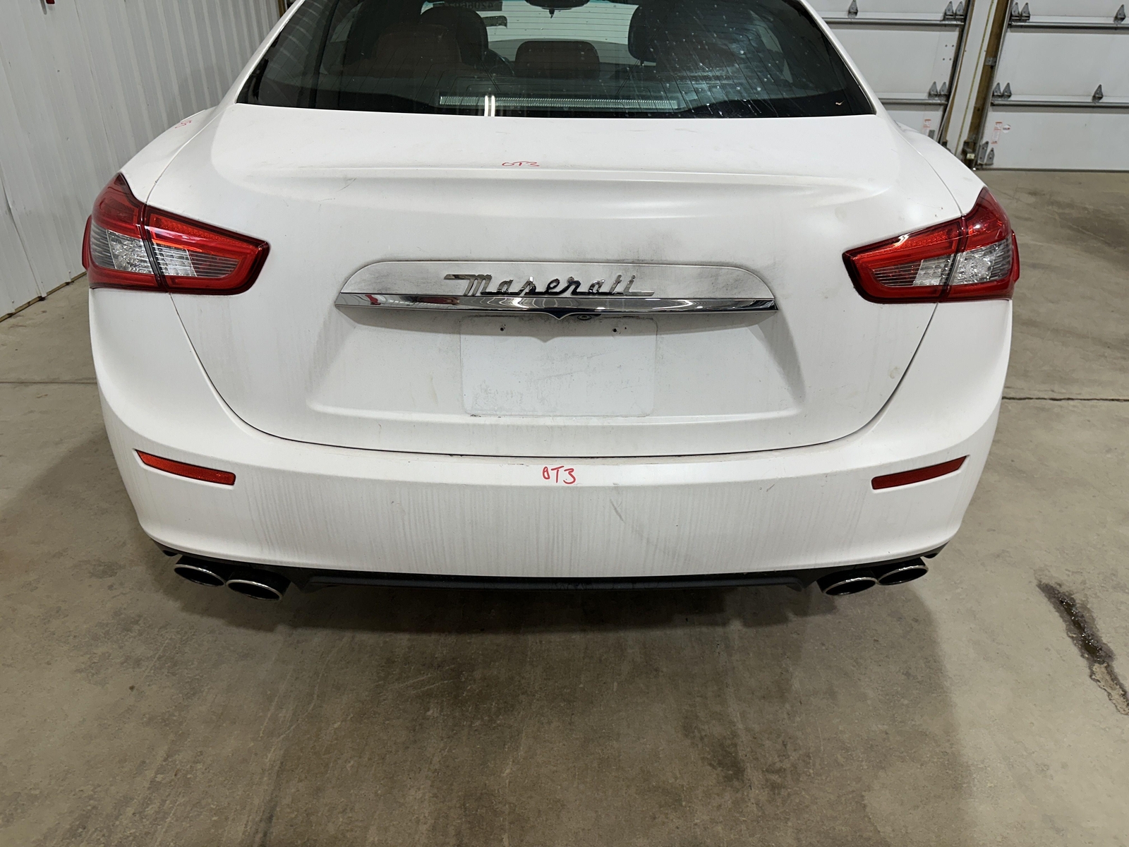 15 MASERATI GHIBLI REAR TRUNK DECKLID LIFT GATE BIANCO WHITE PAINT 268