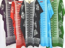 Nouvelle MALAYA Robe Kaftan Maxi Longue Tunique Batik Taille Unique Plus Plage