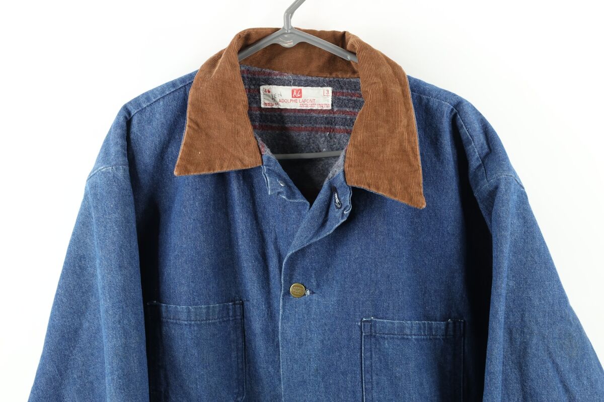 Vtg 60s Adolphe Lafont Mens 46 US Government Blanket Lined Vtg 60s Adolphe Lafont Mens 46 US Government Blanket Lined