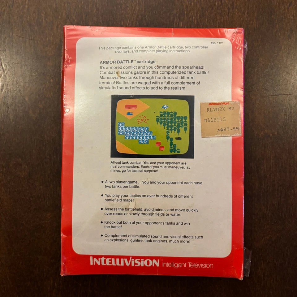 SEALED Vintage 1979 Armor Battle By Mattel Intellivision Video Game No. 1121 VTG - Image 2 of 4