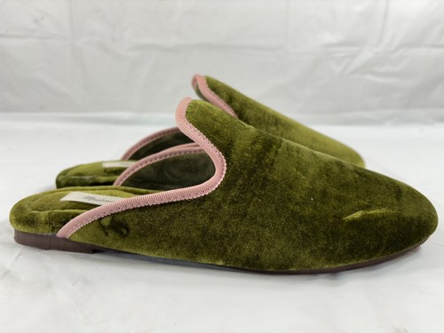 Madewell Ezra Slide Velvet Green Desert Olive size 8