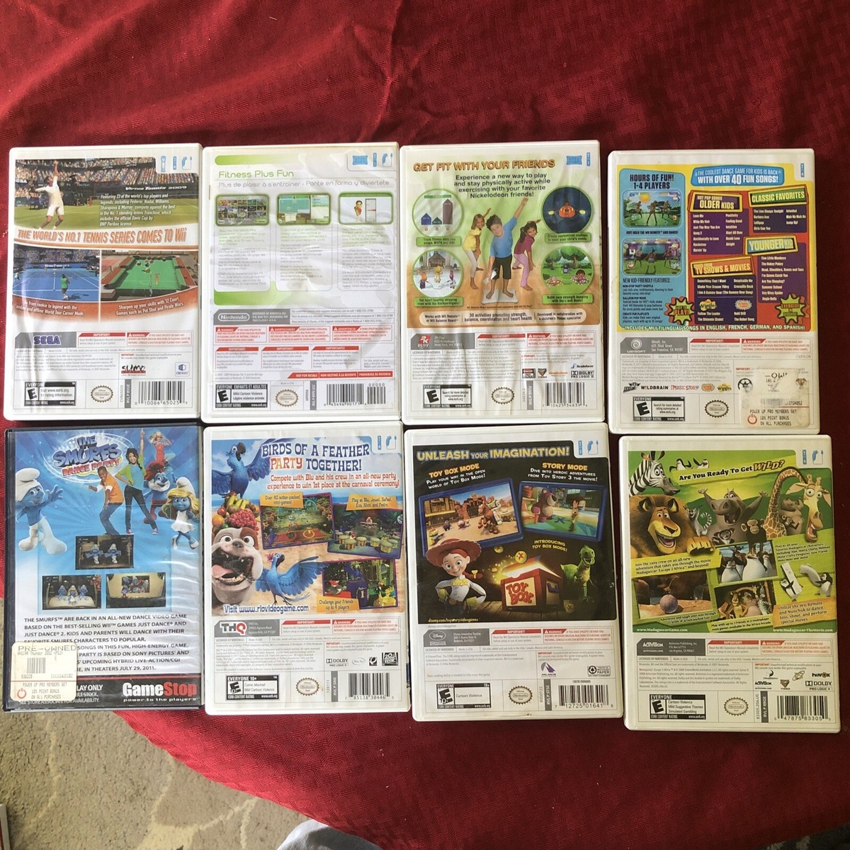 Nintendo Wii Game A lot 8 Games Wii Fit Smurf's Toy story | eBay