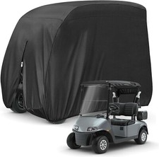 Waterproof Golf Cart Cover Zipper 4 Passenger EZ GO Club Car Yamaha Elastic Hem