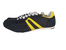 BNWT Teenage Boys Mens Sz 8 Rivers Doghouse Navy  Yellow Lace Up Joggers Shoes