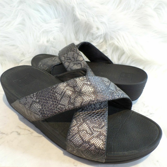 FitFlop Womens Sandals Lulu Python Print Urban White Size 9 for sale online | eBay