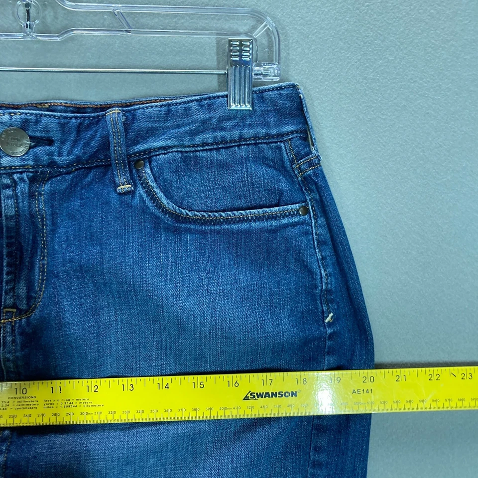 Falda vaquera Eddie Bauer azul por encima de la rodilla talla 8 años 90 Y2K clásica elástica  Foto 3 de 4