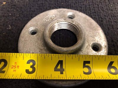 Peco 1  Malleable Floor Flange, Zinc Plated   Cat.# 852. Box Of 10 Pcs.