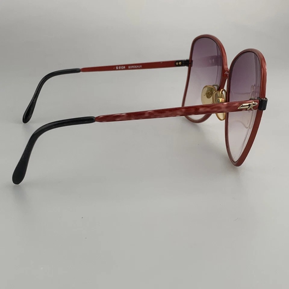 Gafas de sol vintage Revue mod. S5124 Burdeos Mariposa Grande Italia Años 80 Foto 3 de 4