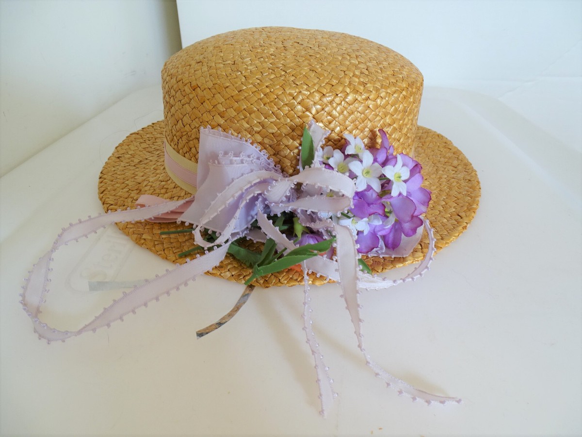 Vintage Betmar New York Women's Woven Straw Hat 22