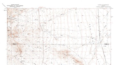 Luzena Quadrangle Arizona 1957 Topo Map USGS 15 Minute Topographic