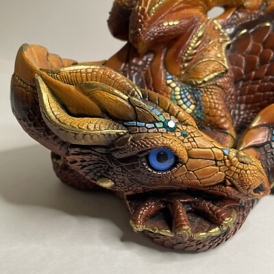1985 Windstone Editions Brown Female Dragon Sculpture Figurine
