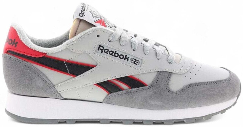 Reebok Classic Leather Pure Grey Vector Red for Sale