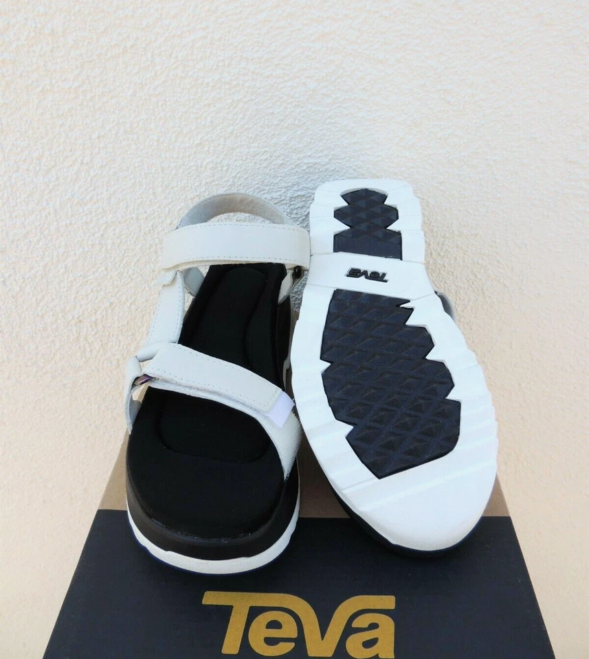 SANDALIAS TEVA ZAMORA UNIVERSALES BLANCAS PLATAFORMA ESPUMA CUERO, US 5/36 NUEVAS Foto 4 de 4