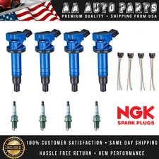 4 Professional Ignition Coil & 4 NGK Spark Plug & 4 connectors for Toyota Matrix