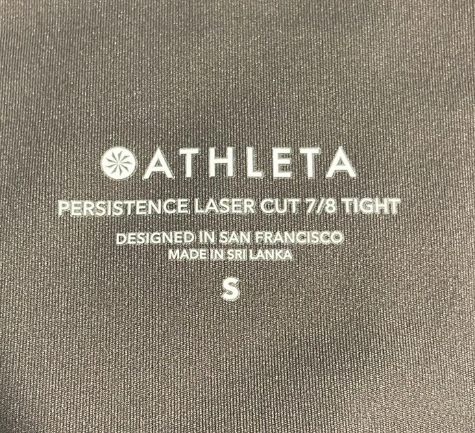 athleta persistence laser cut 7/8 tight euc leggings