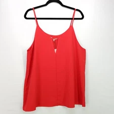 Ro&De Cami Sleeveless Tank Top VNeck Women XL Red Layering Blouse Oversized Flow