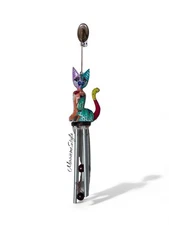 Balinese Rainbow cat Wind Chime