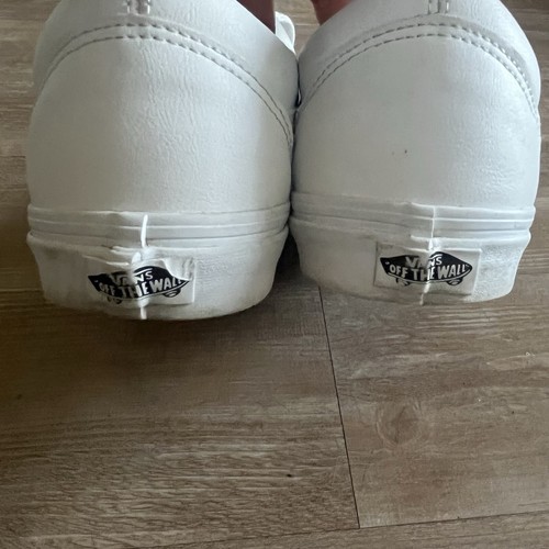Scarpe basse uomo sneakers sportive Vans triple bianche in pelle misura 13 stringate - Foto 6 di 10