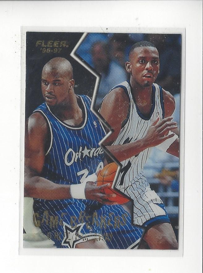 1996-97 Fleer Game Breakers #10 Anfernee Hardaway / Shaquille O'Neal Magic