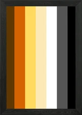 Vertical Color Palette: Brown to Bl Framed Wall Art Poster Canvas Print Picture