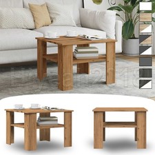 Modern Couchtisch mit 1 Ablage Beistelltisch Sofatisch Kaffeetisch 60x60x42cm