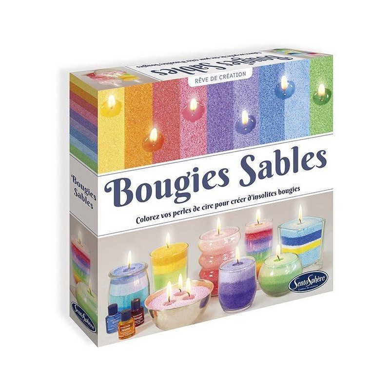 Bougies Sables Sentosphere kit créatif sans cuisson pour activité manuelle sécurisée