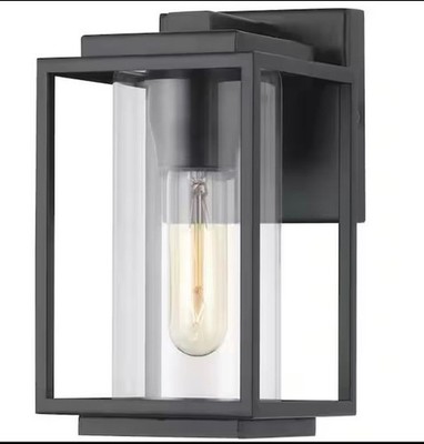 Progress Lighting Macstreet 9 In.1-Light Matte Black Modern Outdoor Wall Lantern