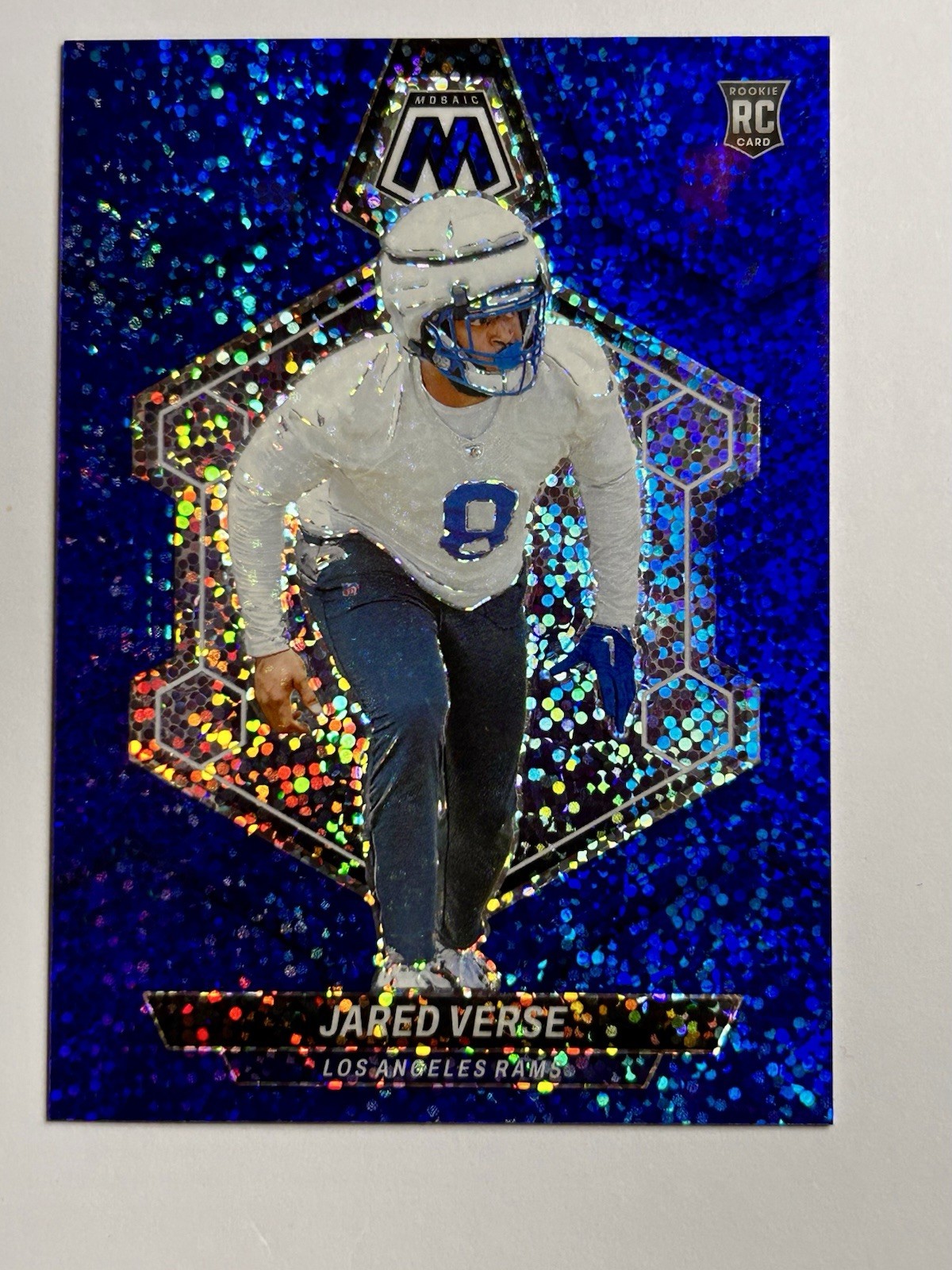 2024 Panini Mosaic Rookies Jared Verse #319 Blue Sparkle Prizm /96 (RC)