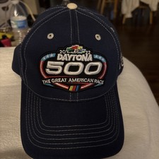 Men  s Vintage Daytona 500 Hat Cap Black The Great American Race NASCAR Promo