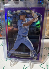 Topps 2025 Bowman Chrome Prospects Jac Caglianone Purple 120/250 #BCP-154