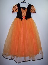 Target Brand Orange Black Witch Halloween Costume - Girl's Size M 8-10