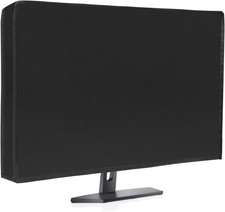 Waterproof Computer Monitor Dust Cover, Black Full Body Cover for Computer Scre