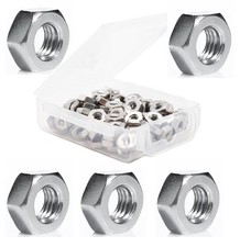 100 PCS 440 Hex Lock Nuts 304 Stainless Steel Hardware Fastener Repair