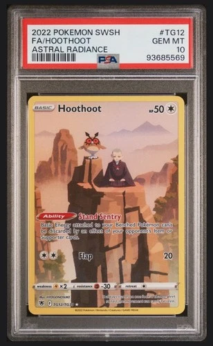 Hoothoot TG12/TG30 Swsh10: Astral Radiance Trainer Gallery Holo PSA 10 Pop 117