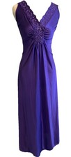 VTG 70s VANITY FAIR Purple Nightgown Romantic Hollywood Glam Whimsygoth Retro M